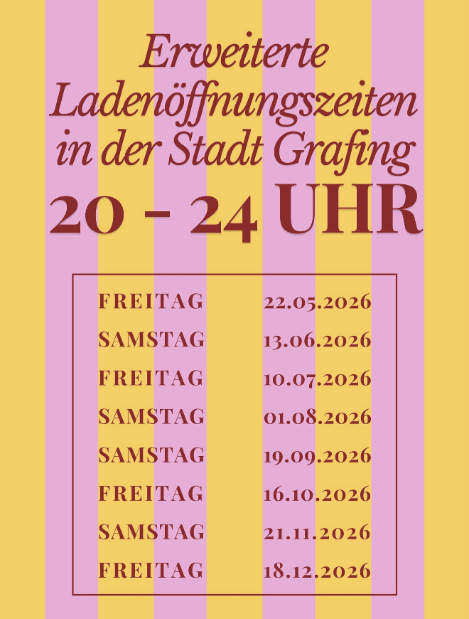 Grafing késő esti nyitvatartás